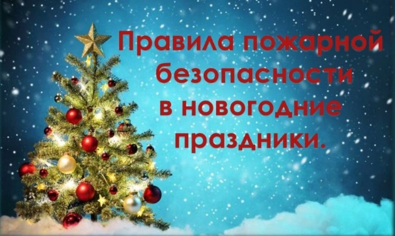 Пожарная безопасность в Новогодние и Рождественские праздники